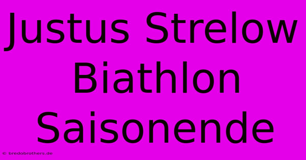 Justus Strelow Biathlon Saisonende