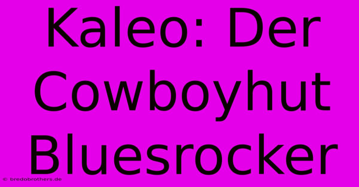 Kaleo: Der Cowboyhut Bluesrocker