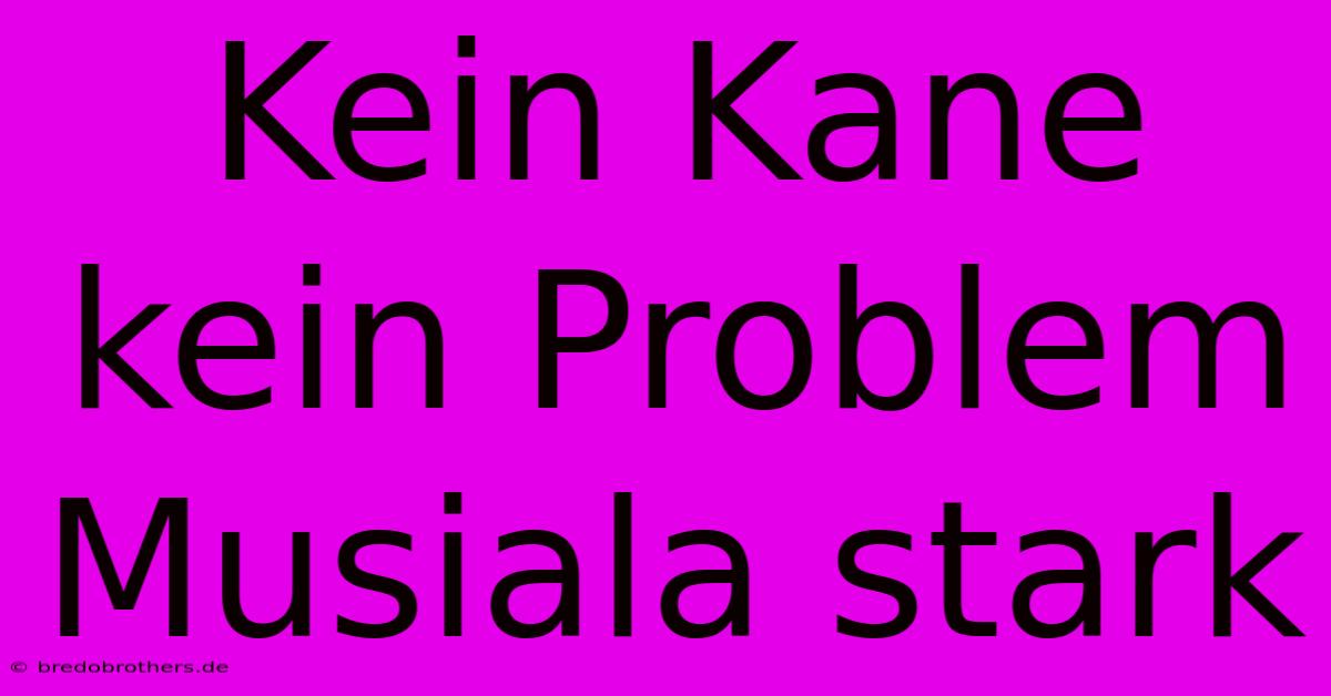 Kein Kane Kein Problem Musiala Stark