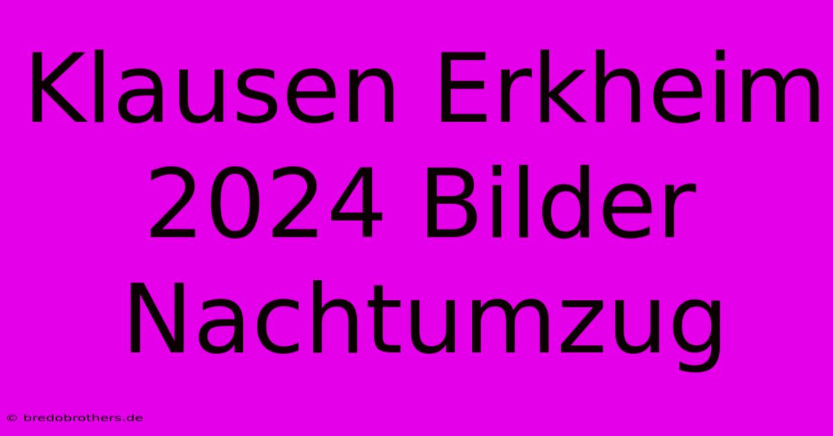 Klausen Erkheim 2024 Bilder Nachtumzug