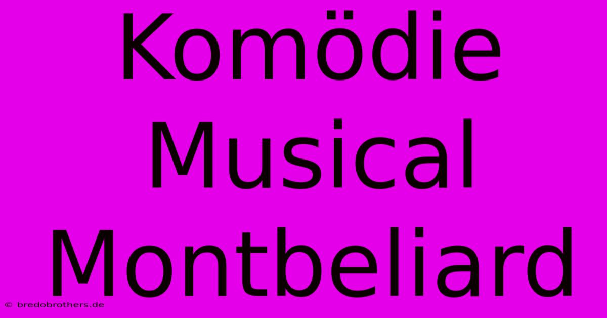 Komödie Musical Montbeliard