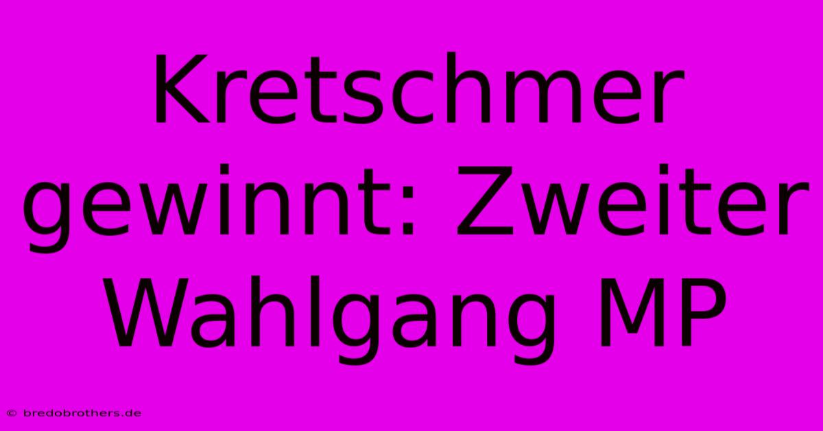 Kretschmer Gewinnt: Zweiter Wahlgang MP