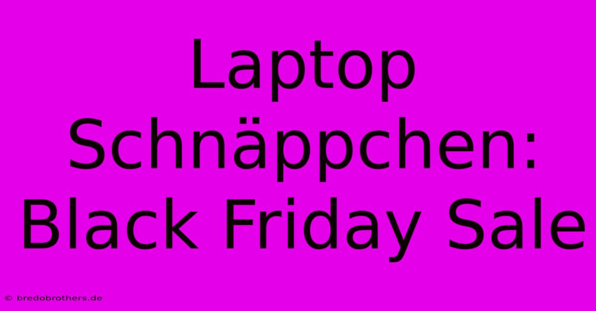 Laptop Schnäppchen: Black Friday Sale