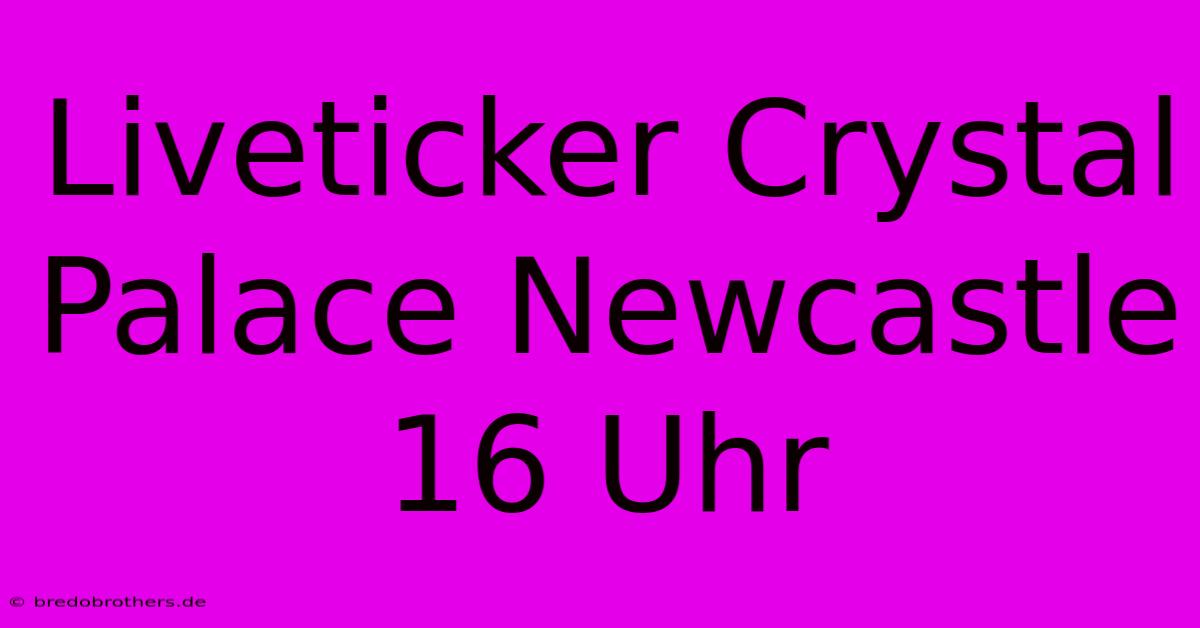 Liveticker Crystal Palace Newcastle 16 Uhr