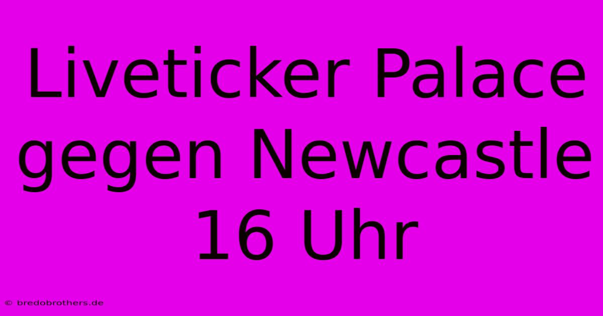 Liveticker Palace Gegen Newcastle 16 Uhr