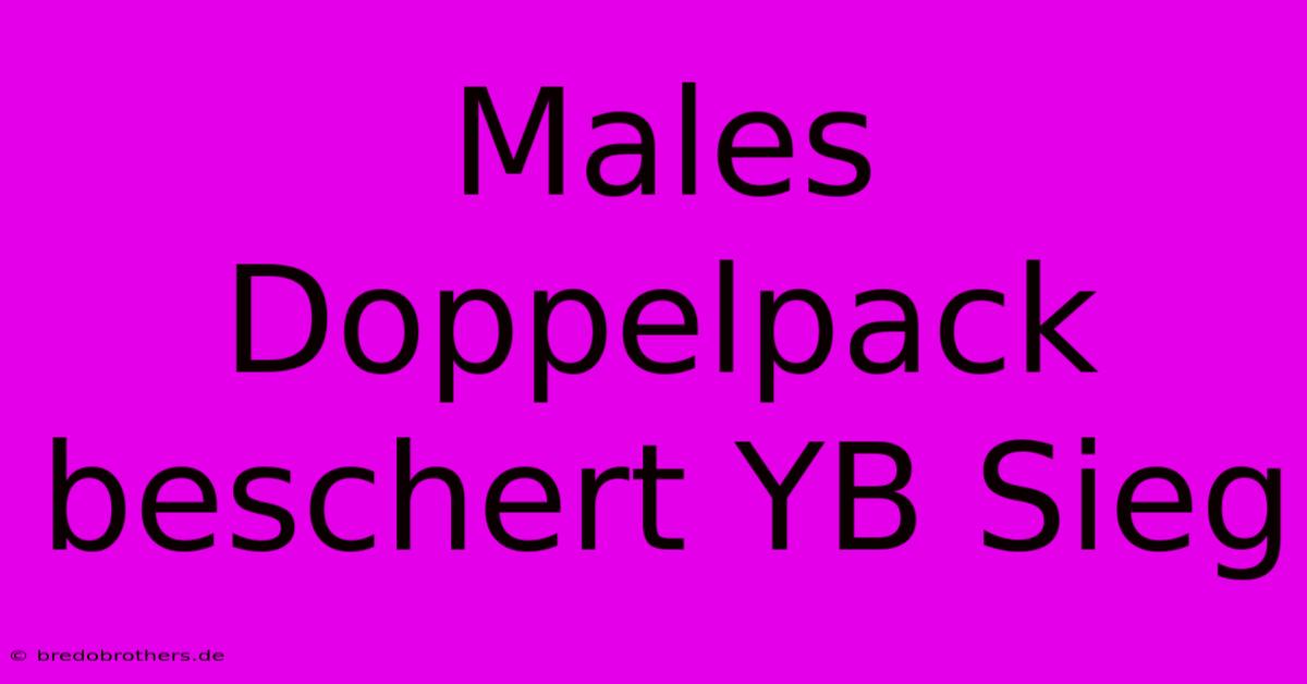 Males Doppelpack Beschert YB Sieg