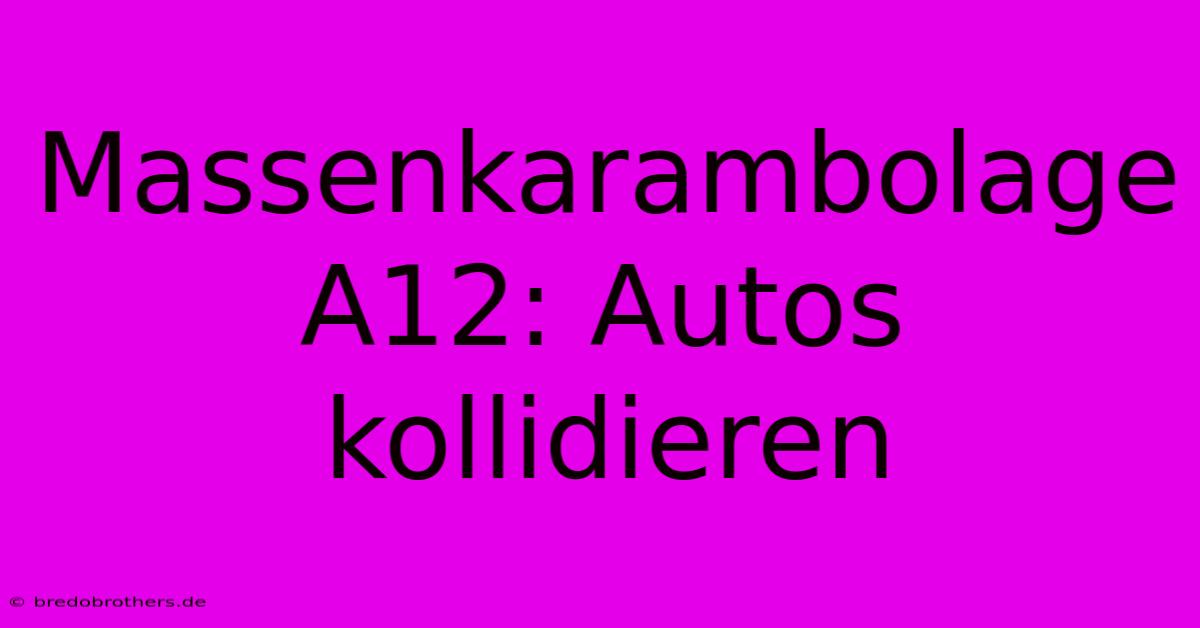 Massenkarambolage A12: Autos Kollidieren