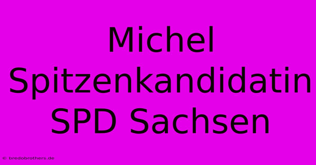 Michel Spitzenkandidatin SPD Sachsen