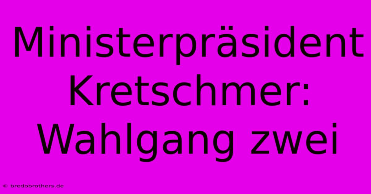 Ministerpräsident Kretschmer: Wahlgang Zwei