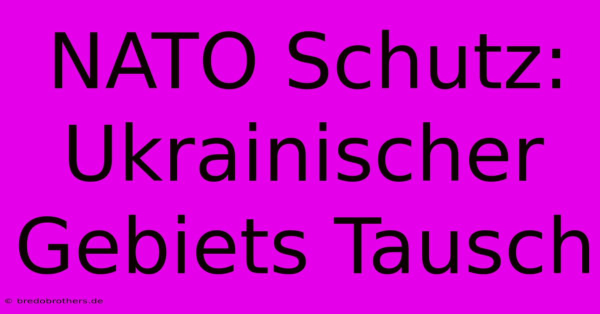 NATO Schutz:  Ukrainischer Gebiets Tausch