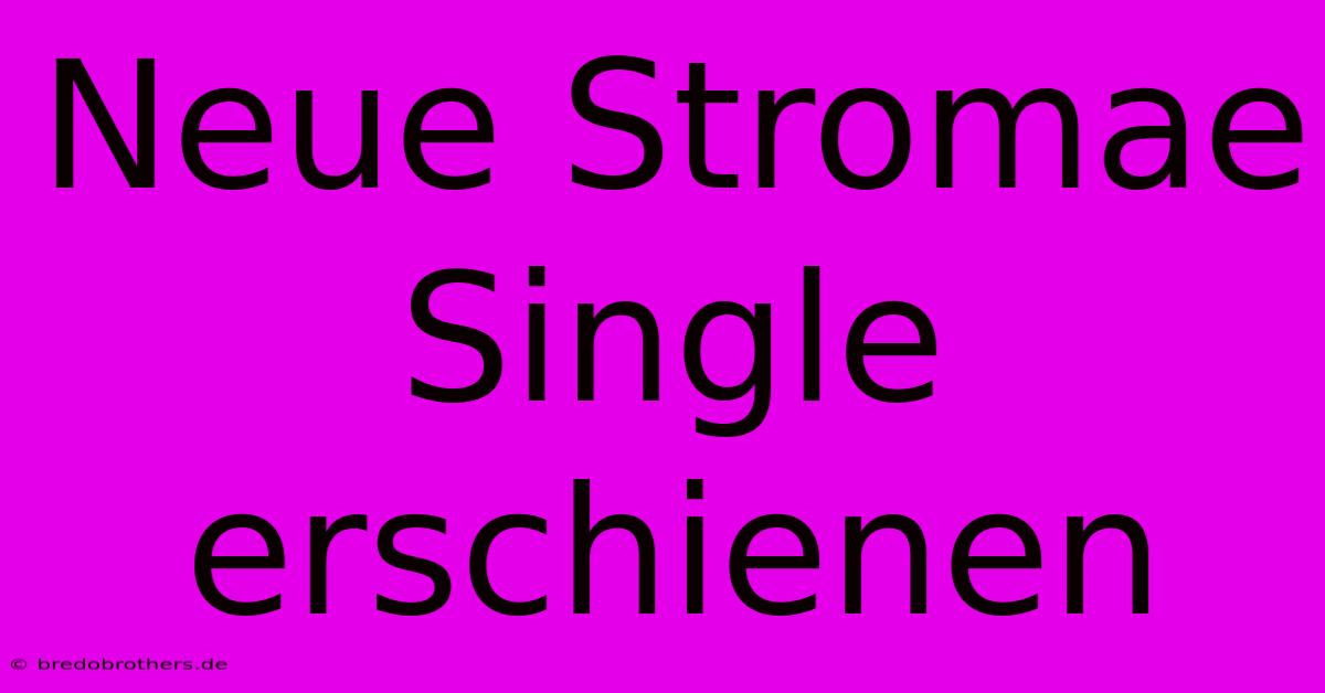 Neue Stromae Single Erschienen