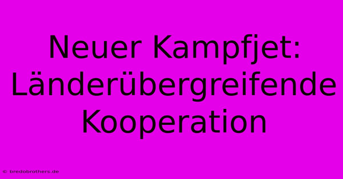 Neuer Kampfjet: Länderübergreifende Kooperation