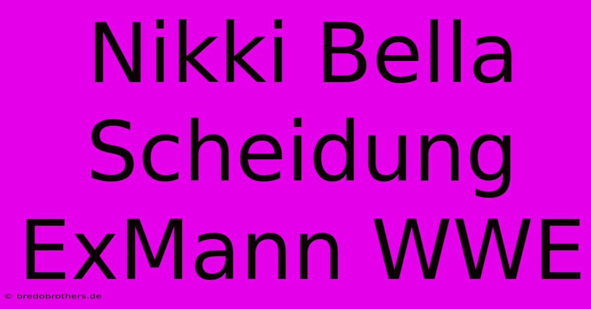 Nikki Bella Scheidung ExMann WWE