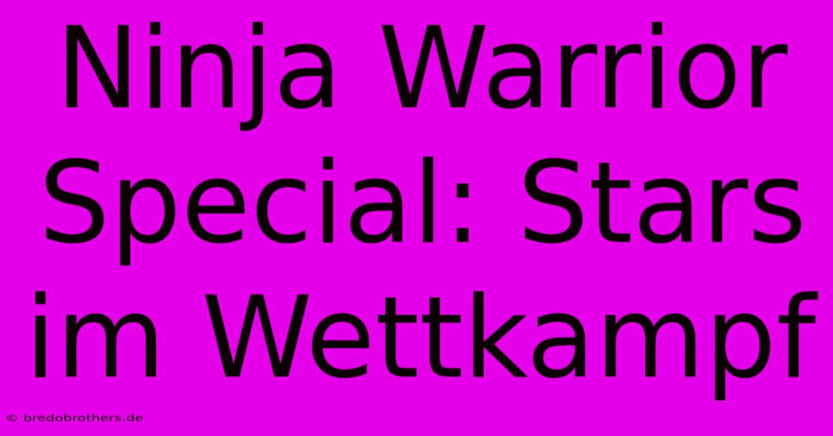 Ninja Warrior Special: Stars Im Wettkampf