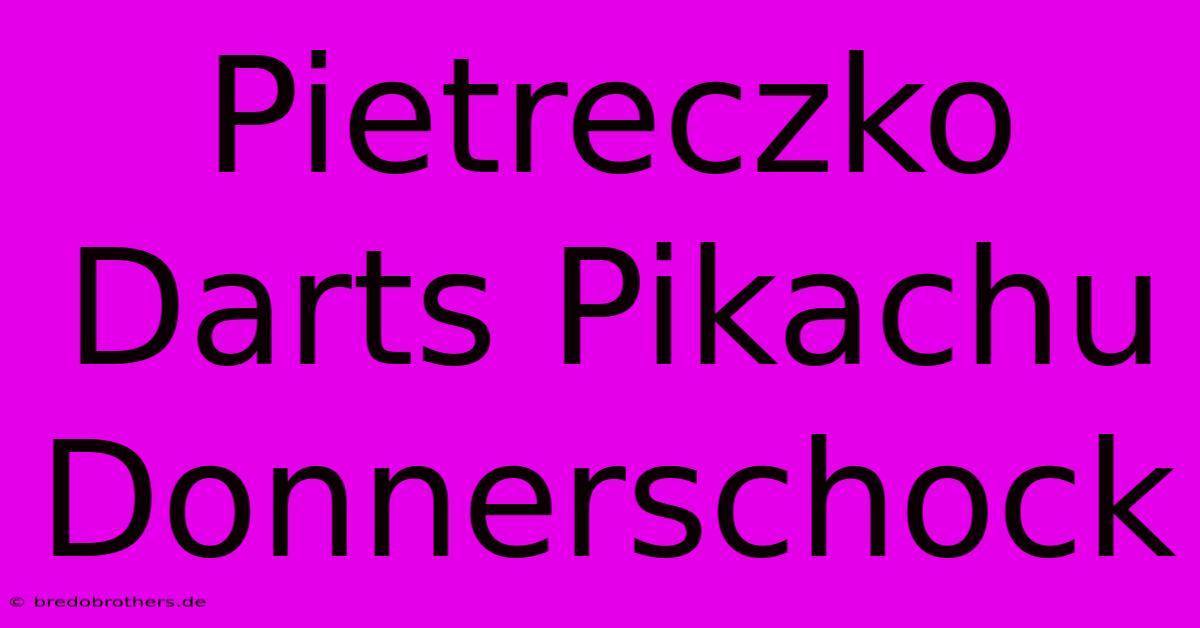 Pietreczko Darts Pikachu Donnerschock