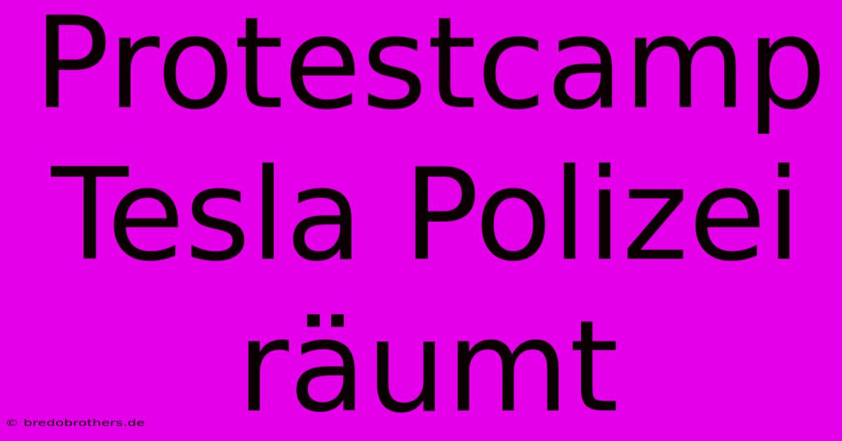 Protestcamp Tesla Polizei Räumt