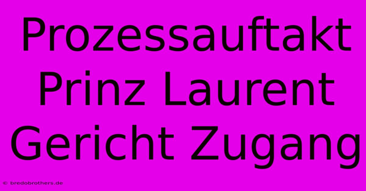 Prozessauftakt Prinz Laurent Gericht Zugang