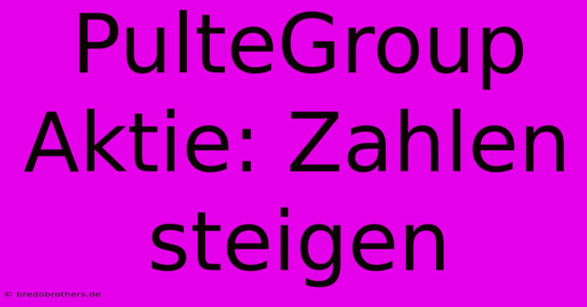 PulteGroup Aktie: Zahlen Steigen