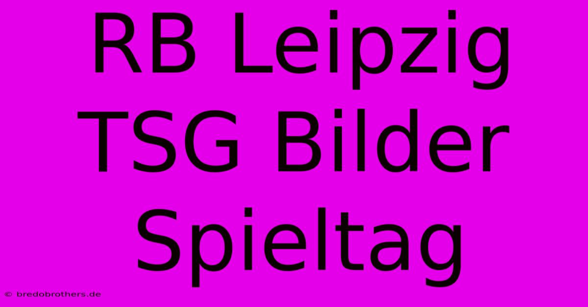 RB Leipzig TSG Bilder Spieltag