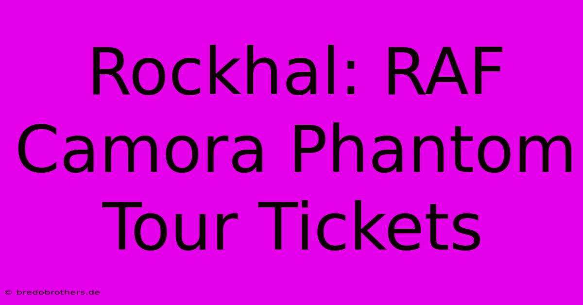 Rockhal: RAF Camora Phantom Tour Tickets