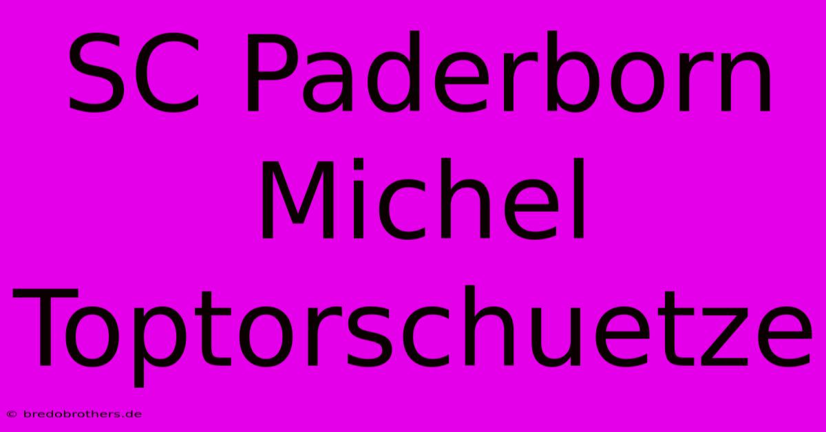 SC Paderborn Michel Toptorschuetze