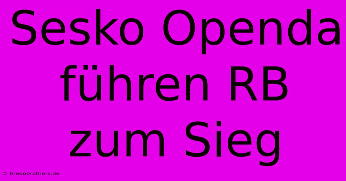 Sesko Openda Führen RB Zum Sieg