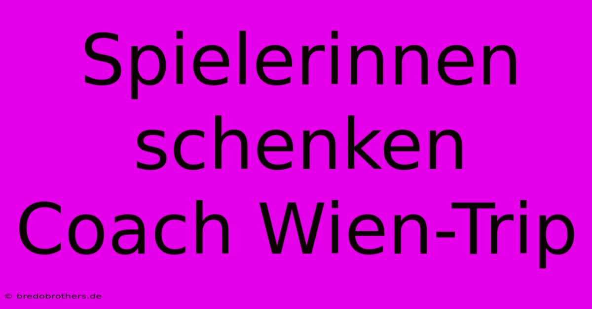 Spielerinnen Schenken Coach Wien-Trip