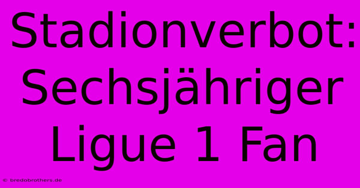 Stadionverbot: Sechsjähriger Ligue 1 Fan