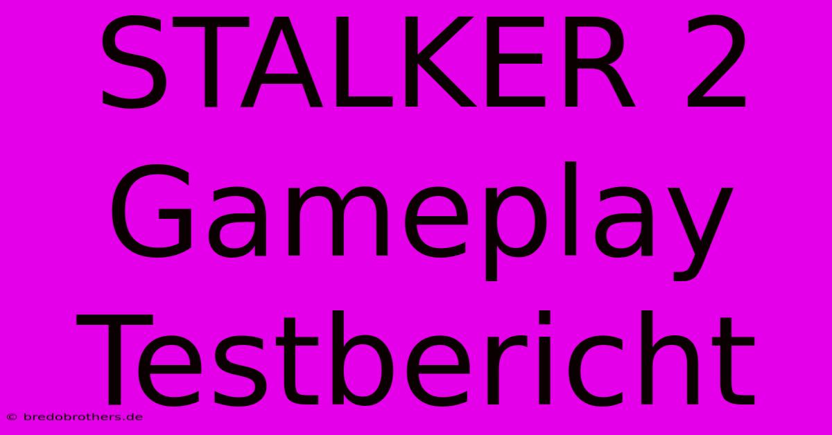 STALKER 2 Gameplay Testbericht