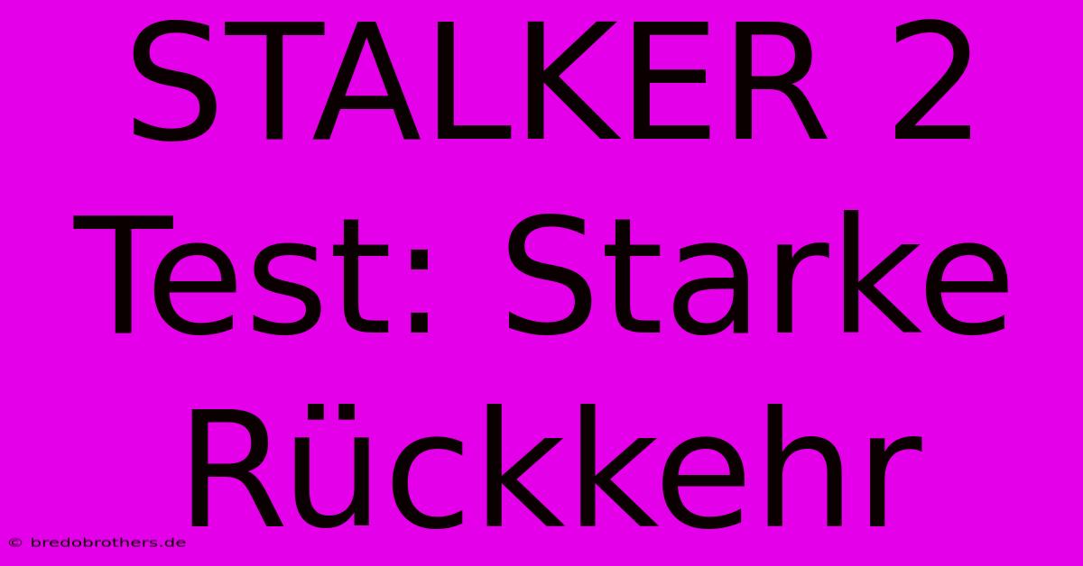 STALKER 2 Test: Starke Rückkehr