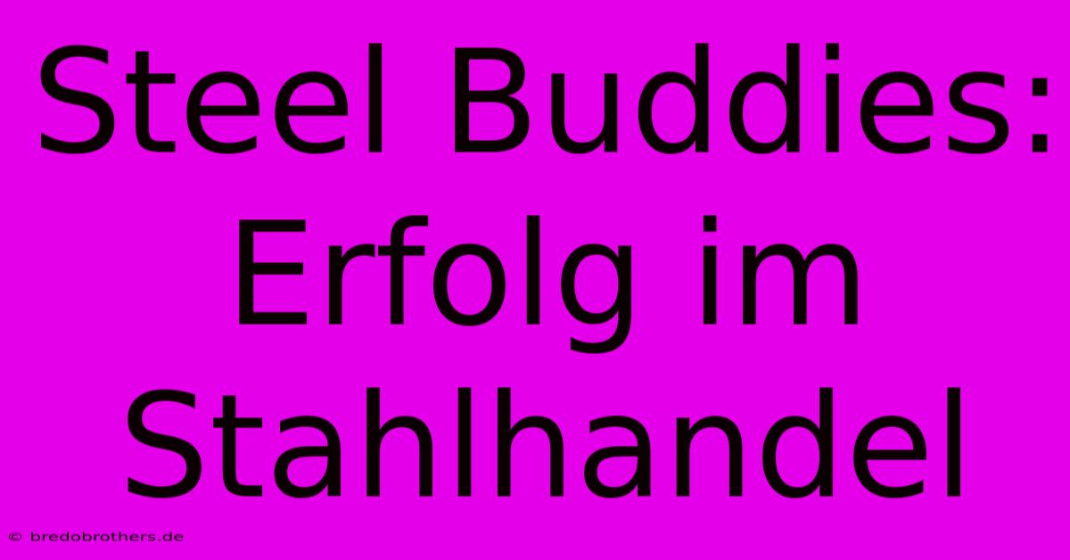 Steel Buddies: Erfolg Im Stahlhandel