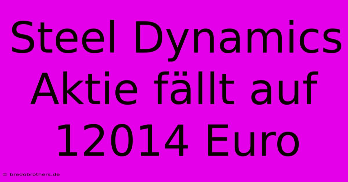 Steel Dynamics Aktie Fällt Auf 12014 Euro