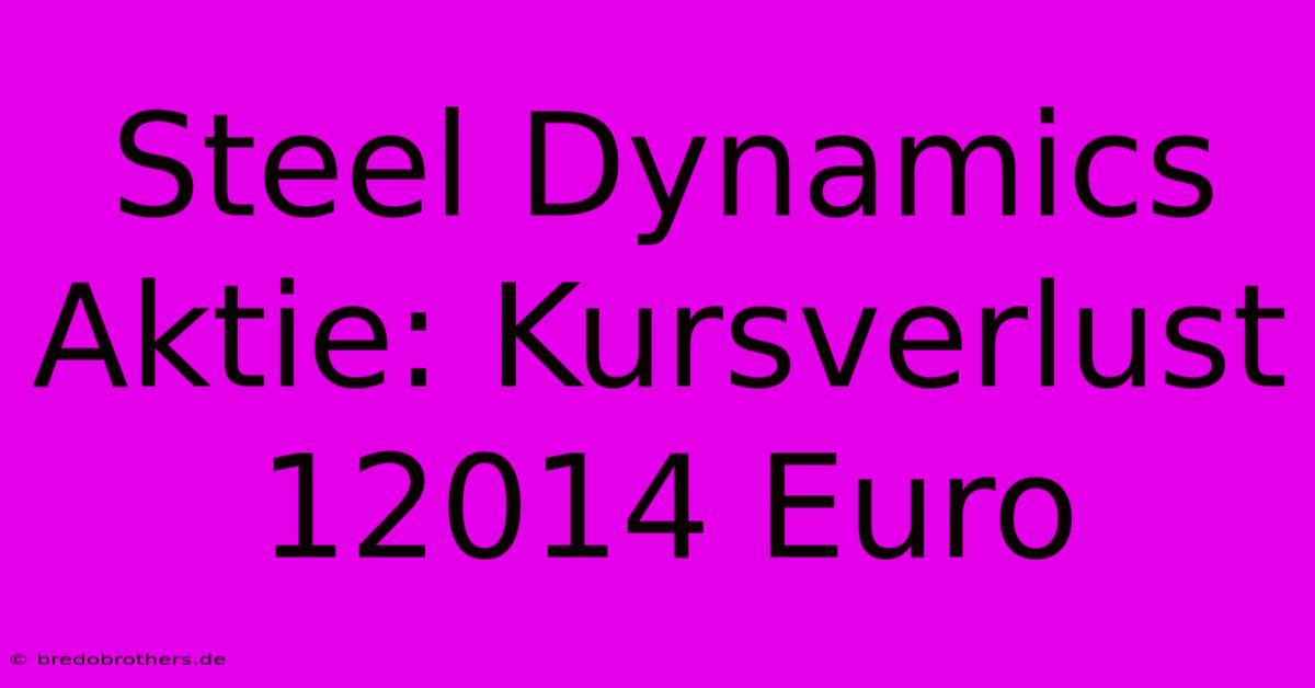 Steel Dynamics Aktie: Kursverlust 12014 Euro