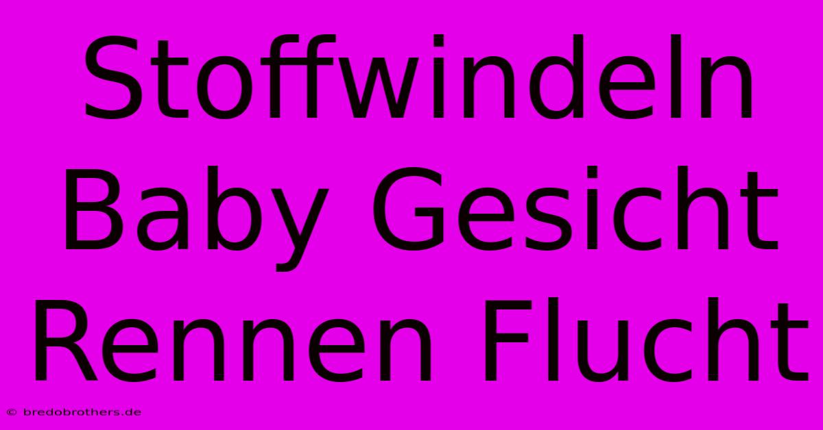 Stoffwindeln Baby Gesicht Rennen Flucht