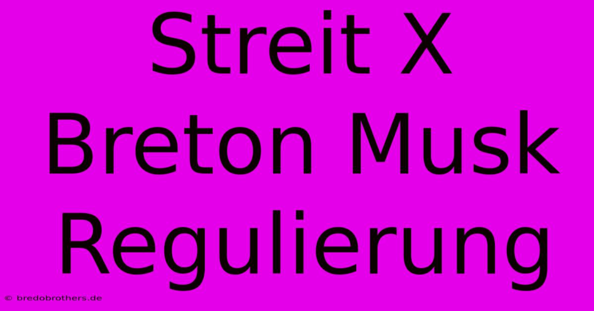 Streit X Breton Musk  Regulierung