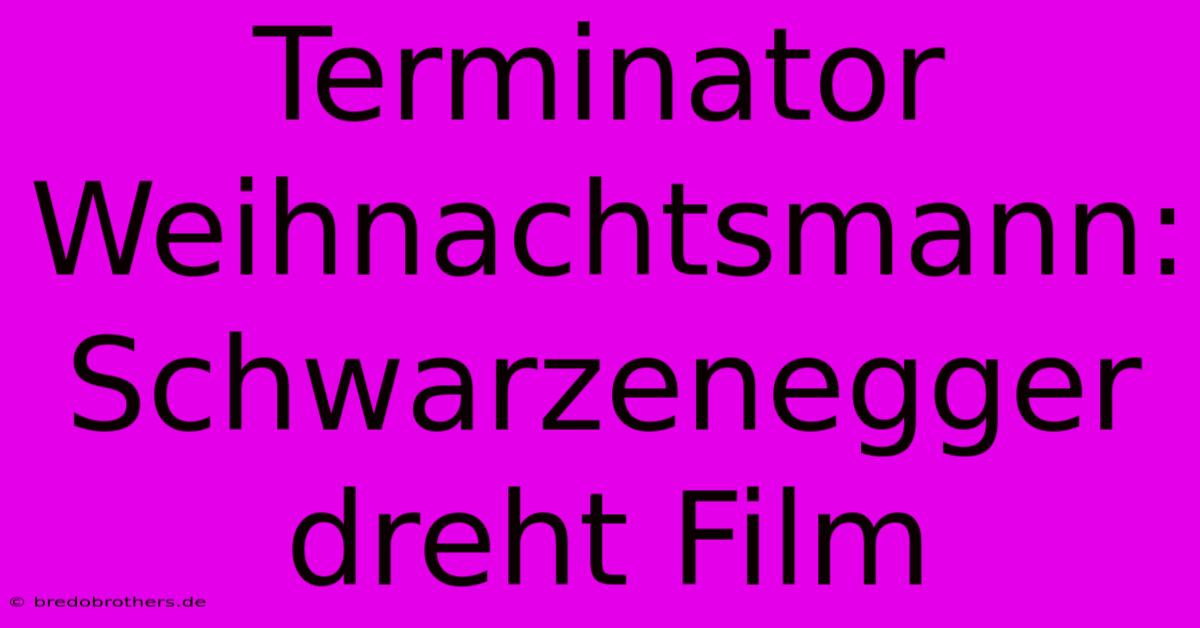 Terminator Weihnachtsmann: Schwarzenegger Dreht Film