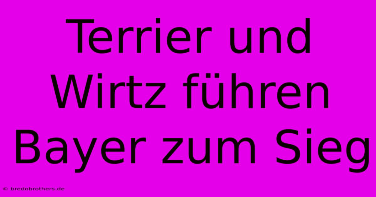 Terrier Und Wirtz Führen Bayer Zum Sieg