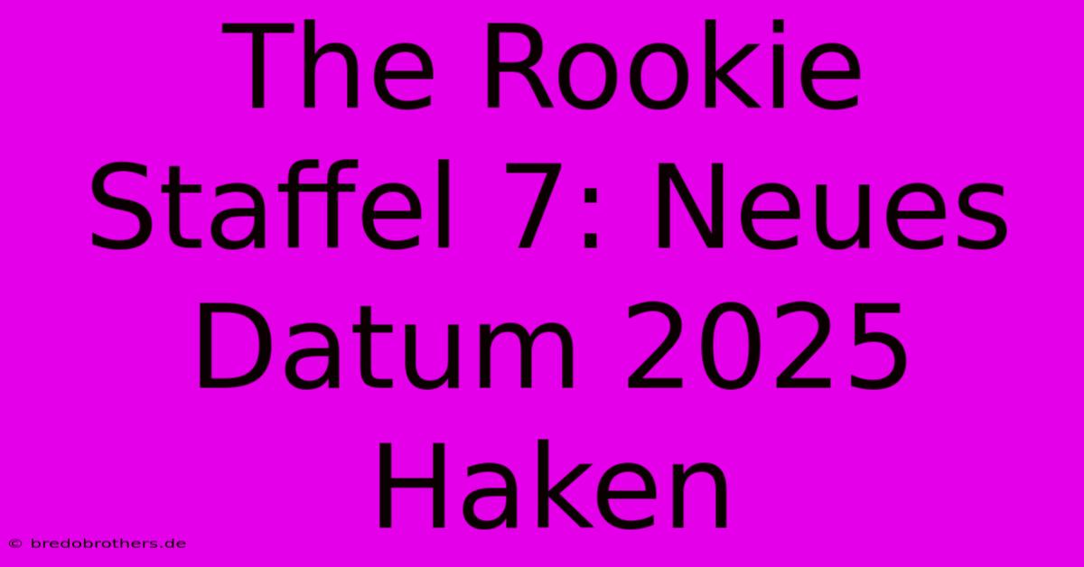 The Rookie Staffel 7: Neues Datum 2025 Haken