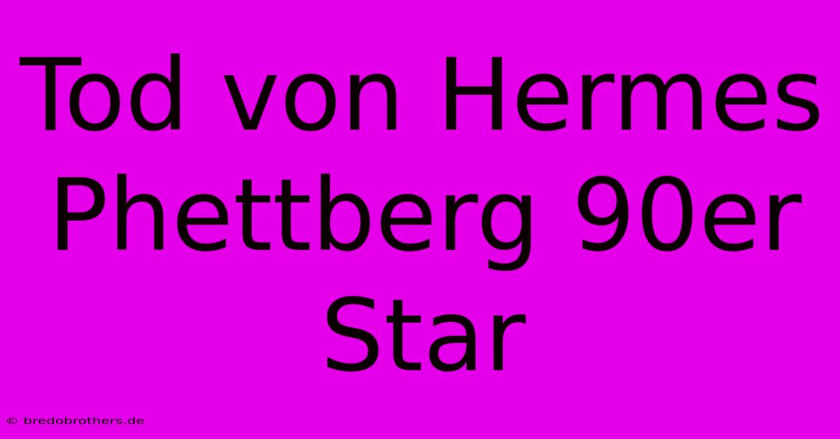 Tod Von Hermes Phettberg 90er Star