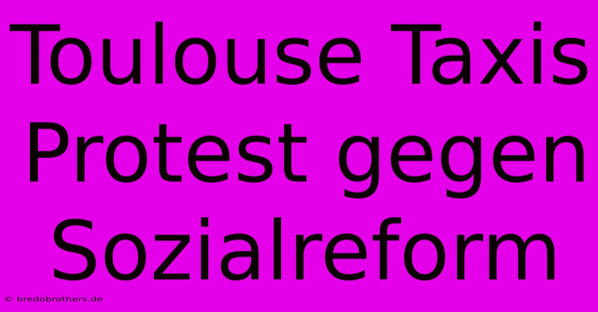 Toulouse Taxis Protest Gegen Sozialreform