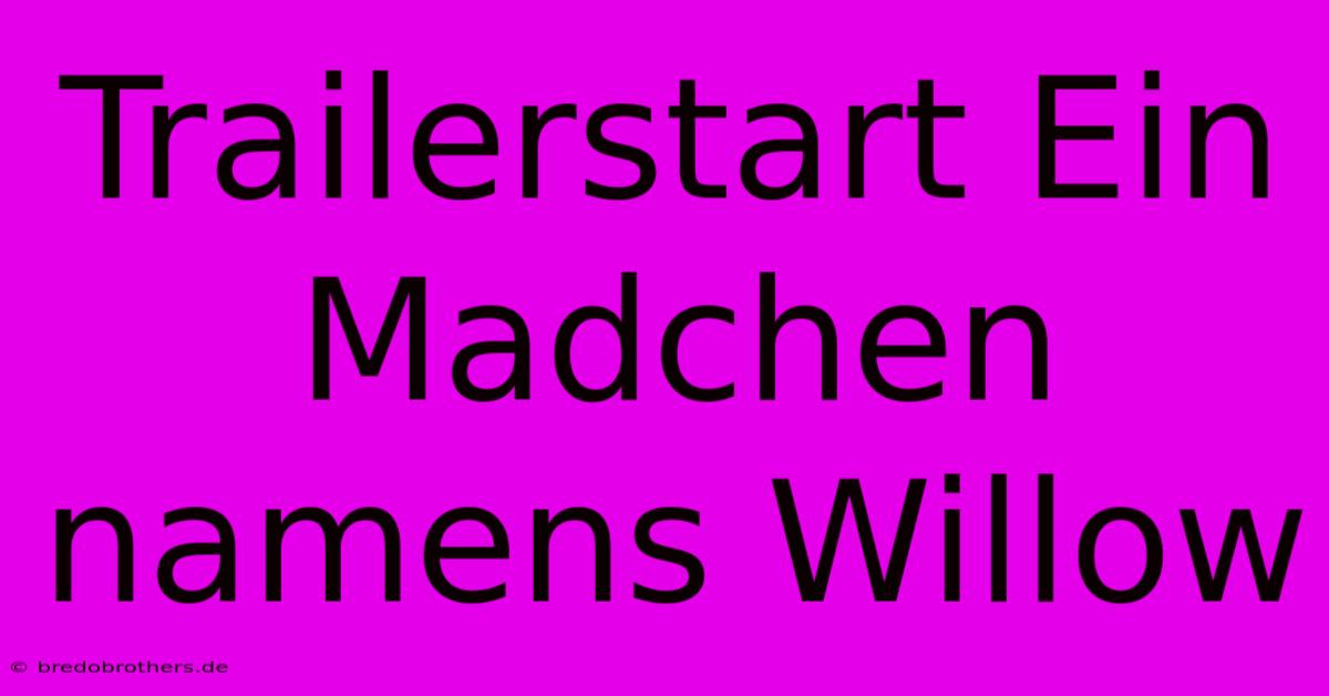 Trailerstart Ein Madchen Namens Willow