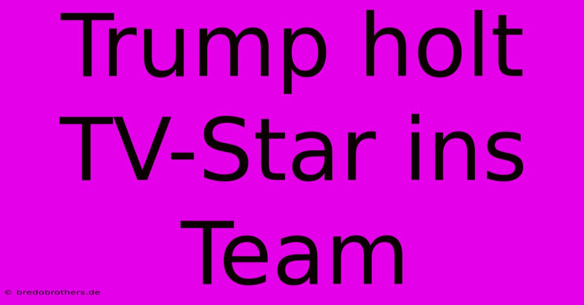 Trump Holt TV-Star Ins Team