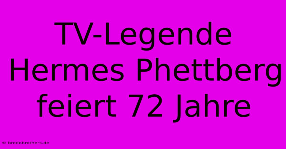 TV-Legende Hermes Phettberg Feiert 72 Jahre