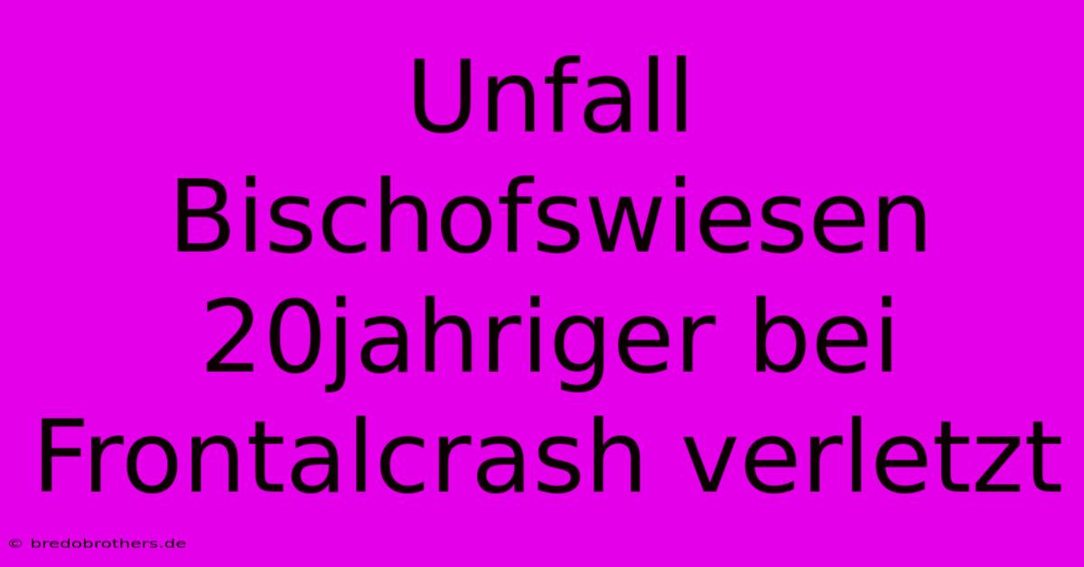 Unfall Bischofswiesen 20jahriger Bei Frontalcrash Verletzt