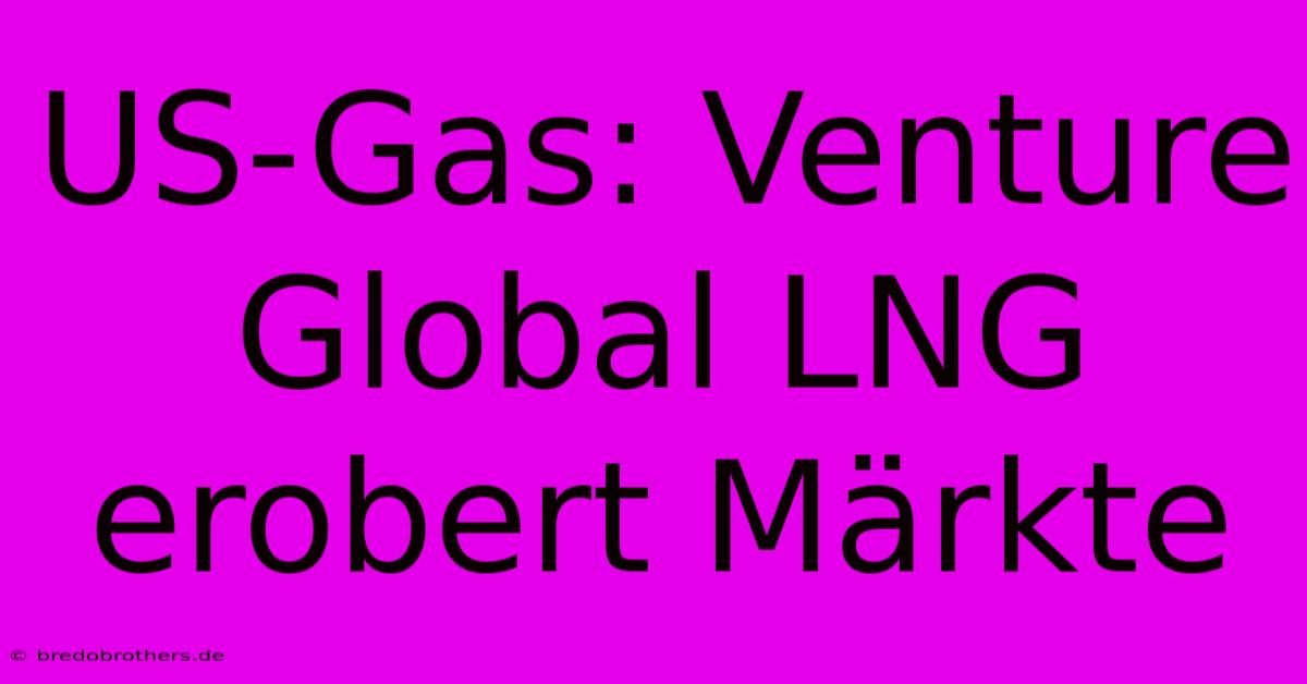 US-Gas: Venture Global LNG Erobert Märkte