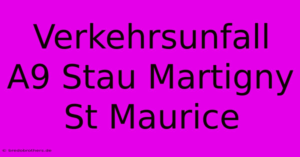 Verkehrsunfall A9 Stau Martigny St Maurice