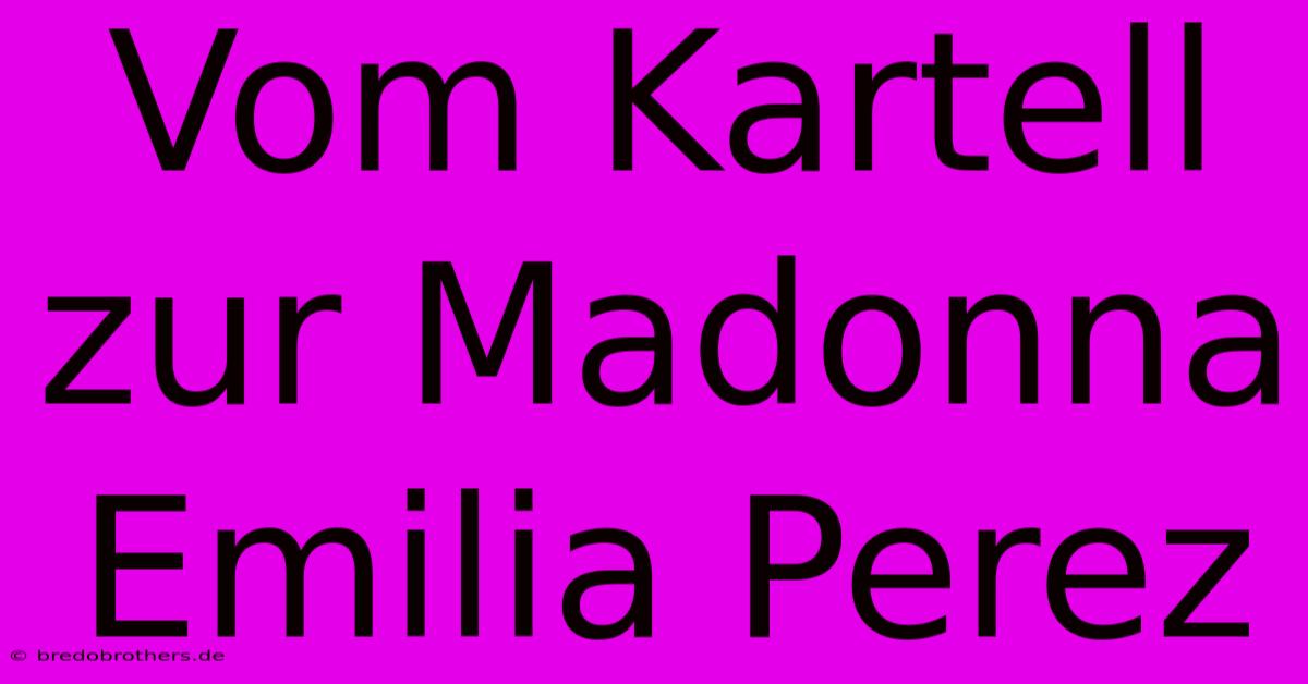 Vom Kartell Zur Madonna Emilia Perez