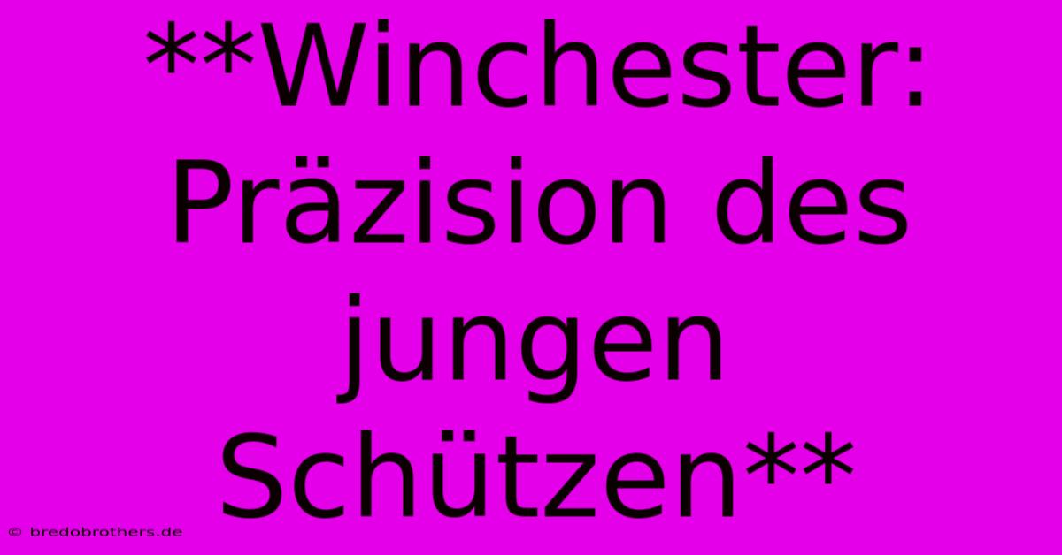 **Winchester: Präzision Des Jungen Schützen**