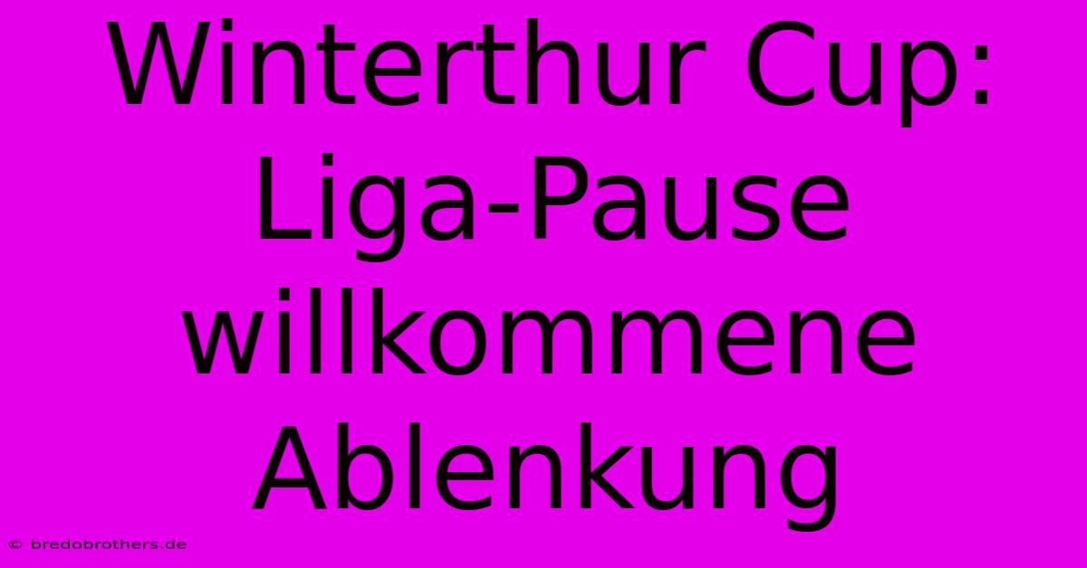 Winterthur Cup: Liga-Pause Willkommene Ablenkung