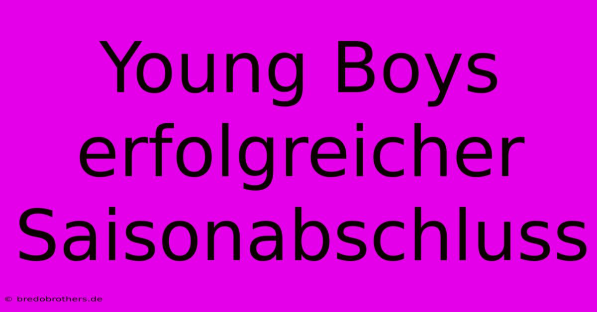 Young Boys Erfolgreicher Saisonabschluss